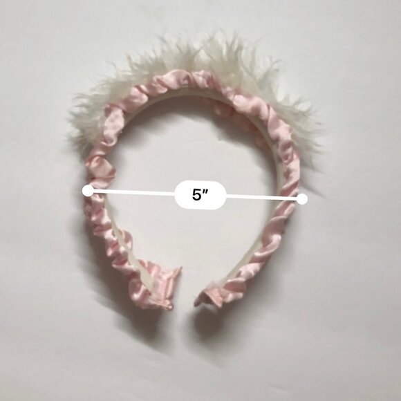 Girls Pink and White One Size Headband - Picture 3 of 3